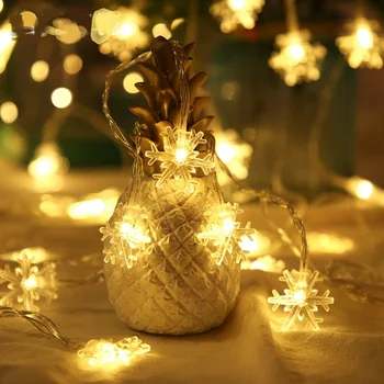 Snaigės LED Šviesos Eilutę Kalėdų Medžio Apdaila Lanksti Apšvietimo Namų Papuošalas Navidad Kalėdų Dovana, 2021 Šiltas/Cool/Rausva