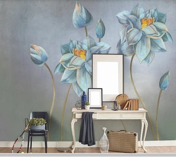 Papel de parede elegantiškas aliejaus tapybai gėlių retro 3d tapetai, freskos,svetainė, tv wall miegamojo, virtuvės sienos dokumentų namų dekoro