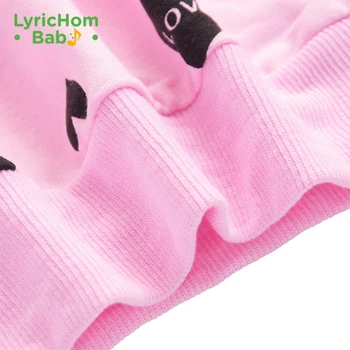 LyricHom Kūdikių Mergaičių Drabužių Rinkinius, vaikiški Drabužiai Mergina Long Sleeve Pink Top marškinėliai + antblauzdžiai mergaitėms, 2 vnt Mergina sportinis Kostiumas