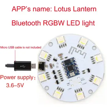USB LED Šviesos 3,6 V-5V Micro USB įvesties Spalvinga 8pcs LED Lempos Belaidžio 