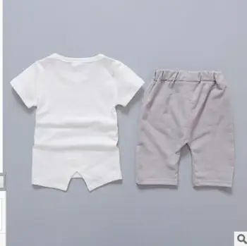2018 naujas prekės ženklas baby kombinezonas 1-4 metų amžiaus berniukas, atsitiktinis versija animacinių filmų vasaros trumparankoviai + šortai vaikų vasaros dviejų dalių