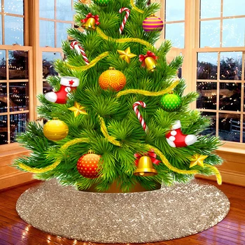 Blizgančių Kalėdų Eglutės, Sijonai, Medžio, Audinio Sijonas Kilimų Raundo Aukso China Kalėdų Eglutė Kilimėliai Graži Fotografija Medžio Įrankis