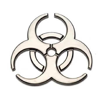 10x Automobilių 3D Metalo Lipdukas biologinio pavojaus Ženklelis Apsauginis Skėtis Emblema Logotipas Lipdukas Automobilio Pusės Sparnas Galinis Kamieno