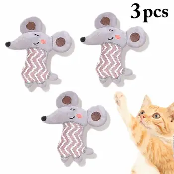 3Pcs/Set Funny Cat Pliušinis Katžolių, Žaislų, Kūrybinės Mielas Pelės Formos Žaislas Katė Mokymo Žaislas Naminių Reikmenys Katė Džiaugtis