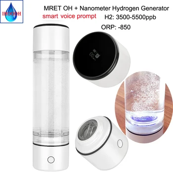 Nešiojamų Mini Nano Aukštos Turtingas Vandenilio Vandens Butelis Pažangaus Voice MRETOH 7.8 Hz Daugiafunkcį Įkrovimo Šarminis Gryno H2 Jonizatoriaus