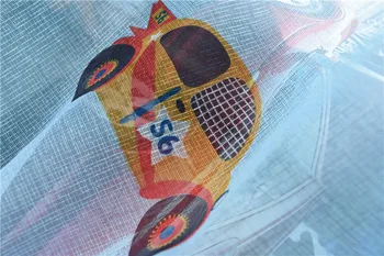 Vaikams, Cartoon Automobilio Juoda Šilko Atspalvių Užuolaidos Gyvenimo Valgomasis, Miegamasis.