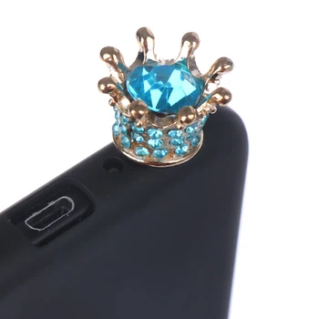 3.5 mm Crown Diamond Anti-Dulkių Kištuko Telefono, apsaugos nuo Dulkių Plug Garso Ausinės Ausinių Kištukas