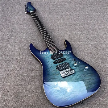 2020High kokybės elektrine gitara, su Mėlyna quilted maple Top elektrinė gitara,Nemokamas pristatymas!