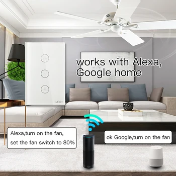 JAV WiFi Smart Ventiliatorius Perjungti PROGRAMĄ Nuotolinio Laikmačio ir Greičio Kontrolė Suderinama su Alexa 