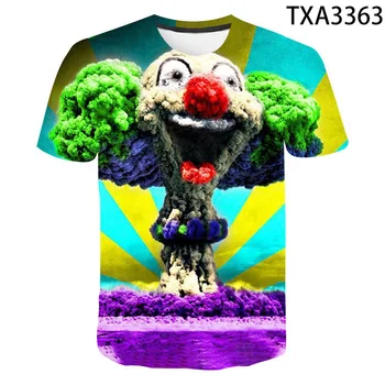 3D Sprogimo marškinėliai Vyrams, Moterims, Vaikams, Vasaros, Trumpas Rankovėmis Tee Fuuy Streetwear Viršūnes Mados Juokinga Joker 3D Atspausdintas T-shirt