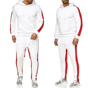 Pavasarį ir Rudenį vyrų susiuvimo mados, sporto, laisvalaikio kostiumas klasikinis Li Xiaolong 2 vnt fitneso Sporto gobtuvu megztinis kostiumas