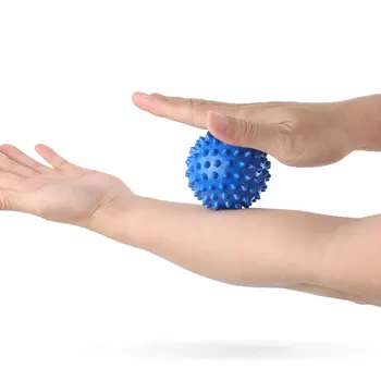 1Pcs BYEPAIN PVC rankų masažas kamuolys PVC padu ežys Jutimo mokymo rankena kamuolys Nešiojamų fizioterapija kamuolį Sugauti kamuolį