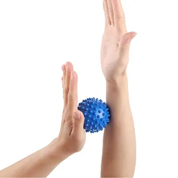 1Pcs BYEPAIN PVC rankų masažas kamuolys PVC padu ežys Jutimo mokymo rankena kamuolys Nešiojamų fizioterapija kamuolį Sugauti kamuolį