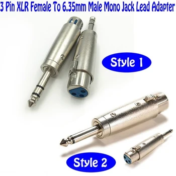 1pc 3-Pin XLR Female 1/4 6.35 mm Stereo Male Plug Garso Kabelis Laido Mic Aukštos Kokybės Adapteris