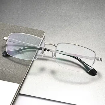 Pusė Ratlankio Metalo Rėmo Akiniai Žmogui, Verslo Stiliaus IP Kvadrato Formos Upsale Dizaino Optinis Eyewears