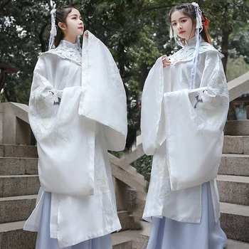 Kinijos Cute Fairy Dress Tradicinius Didelių Hanfu Mergina Siuvinėjimo Lankelio Kostiumas Didelis Rankovės Senovės Kinijos, Japonijos, Korėjos, Tailando Apranga