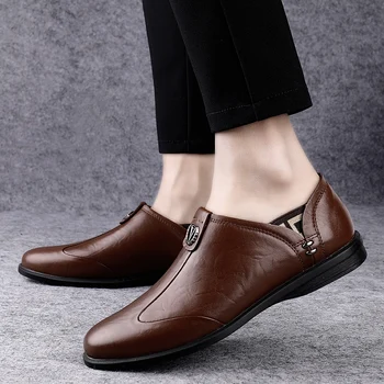 Pavasarį ir rudenį vyriški odiniai batai odiniai viršijimo, vairavimo shoesleisure mados minkšta oda minkšta pado batai, vyriški batai