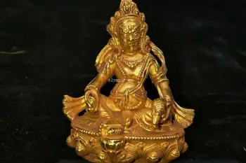 Senojo surinkimo dėžės su bronzos aukso tibeto budizmas budos Geltona Jambhala