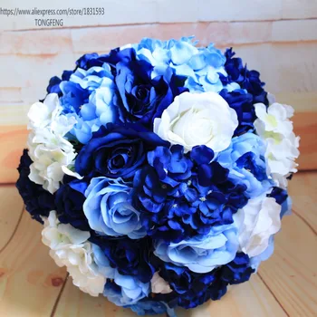 30 cm 10vnt/daug Dirbtinio šilko rožė hydrangea gėlių bučiavosi kamuolys Gėlių stalo puošmena, gėlių, vestuvių dekoravimas TONGFENG