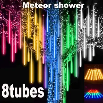 LED Spalvinga Meteoras Dušas Lempos Žibintų Vandens Lašas Šviesos Pažymėkite Eilutę naujieji Metai Apdaila
