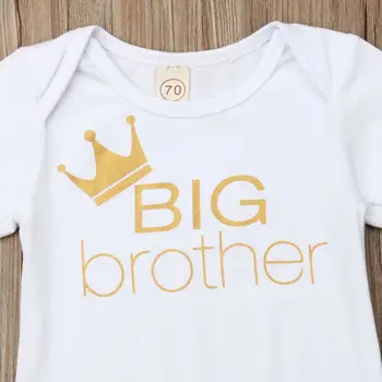 JAV Kūdikiams, Kūdikių Big Brother Romper seselė Viršūnes Kelnes Rungtynės Drabužių Komplektus