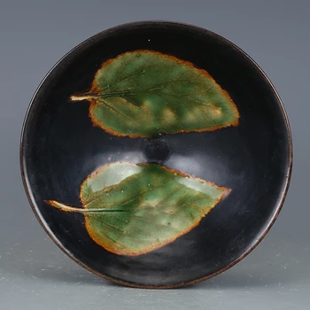 Retas antikvarinis SongDynaty porceliano dubuo,Jizhou krosnies juoda glazūra klevo lapų dubenį,geriausia kolekcija ir puošmena,atsitiktinai pristatymas