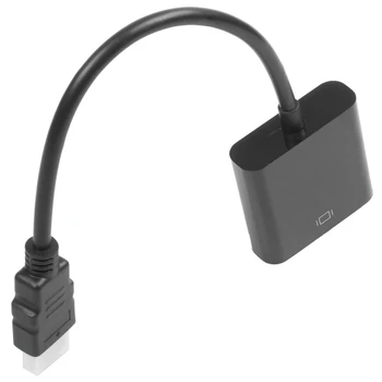 [Patobulinta Versija] HDMI 1080P VGA Kabelis Adapteris Keitiklis PC Nešiojamas Maitinimo-Nemokamai, Aviečių Pi - Juoda