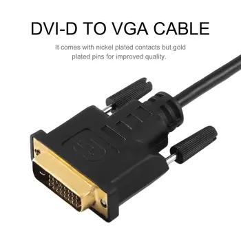 DVI-D-VGA Aktyvus Adapteris Keitiklis Kabelis Full HD 1080P 24+1 Pin Male su 15Pin Moterų Monitoriaus Kabelis KOMPIUTERIO Ekrano Kortelės
