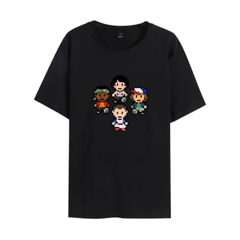 Svetimas Dalykų, 3 Marškinėliai Harajuku Streetwear Moterų Hip-Hop Negabaritinių marškinėliai Vyrams Camisetas Trumpas Rankovės Grafinis Tees Kpop