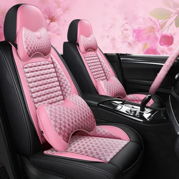 Visiška PU Oda automobilių sėdynės padengti linų pluošto auto sėdynės apima jeep compass grand cherokee xj 2011 