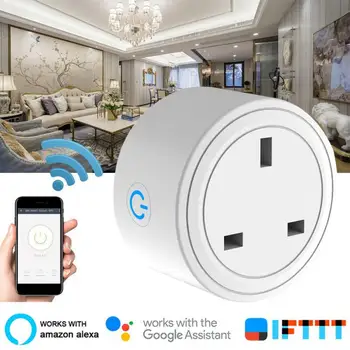 Smart Plug MUMS/UK WiFi Lizdas 2200W 16A Elektros Energetikos kontrolės Laikmačio Jungiklis ES Lizdo Valdymas Balsu Alexa, Google IFTTT