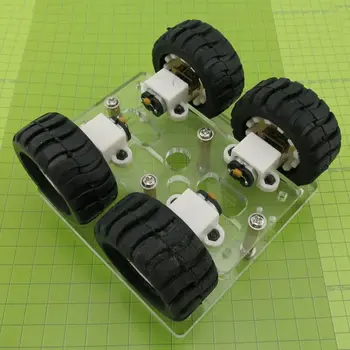 Skaidrus Akrilo N20 4WD 2 Sluoksniu Smart Automobilių Važiuoklės Robotas 
