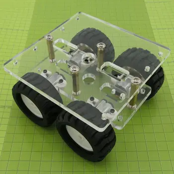 Skaidrus Akrilo N20 4WD 2 Sluoksniu Smart Automobilių Važiuoklės Robotas 