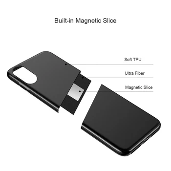 Metalinė Plokštelė, Automobilio Laikiklis, Magnetinis Telefono dėklas skirtas iPhone Xs Max Xr X 6, 6S 7 8 Plus Ultra Plonas Magnetas Minkšto Silikono TPU Atveju Atgal
