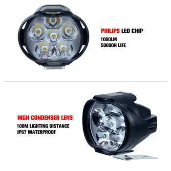 Elektros Šviesa transporto priemonės LED prožektoriai, Išorės LED motociklo akiratyje Automobilių pagalbiniai priekinis žibintas Priešrūkinis žibintas Motociklų Dalys