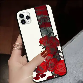 Kinijos Gėlių meno estetinių gražus Telefono dėklas skirtas iPhone 11 12 pro XS MAX 8 7 6 6S Plus X 5S SE 2020 XR