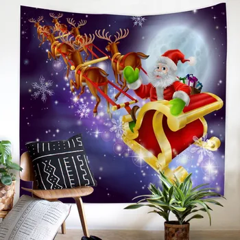 Kalėdų eglutė Pilis Gražių animacinių filmų Gobelenas Žvaigždėtas dangus Sienos kabo dekoro Namų minkštas Princesė stilius, naujas Gobelenas