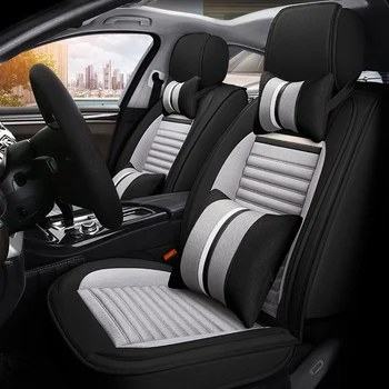 Visiška linų pluošto automobilių sėdynės padengti automobilių sėdynės apima VW passat cc teramont touareg visureigis phaeton tiguan