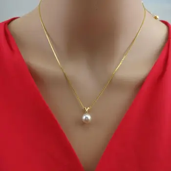 Originali perlų pakabukas dizaino nekilnojamojo auksinis moterų nekilnojamojo 18K AU750 aukso natūralių gėlavandenių perlų pakabukas