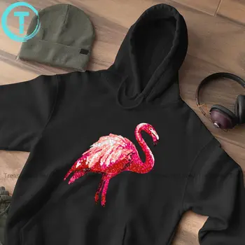 Populiarus Pink Flamingo China Spausdinti Atogrąžų Flamingo Paukščių Hoodie Streetwear Žiemos Hoodies Ilgai Medvilnės Megztinis Hoodie Vyrų Ove