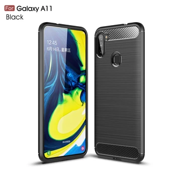Samsung Galaxy A11 Atveju Anglies Pluošto, Visiškai Atsparus Smūgiams Silikoninis Šarvai Atveju Galaxy A11 Case Cover For Samsung Galaxy A11