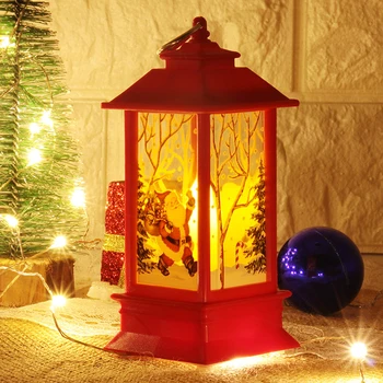 Dekoratyvinis Led Žvakių Šviesos Kalėdų Medžio Apdaila Kaimiškas Candle Lantern Gelsvai Sniego, Kalėdų Angelas Papuošalai Priedai Veltiniams, Vilna Lempa