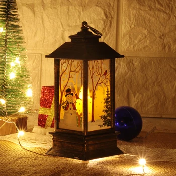 Dekoratyvinis Led Žvakių Šviesos Kalėdų Medžio Apdaila Kaimiškas Candle Lantern Gelsvai Sniego, Kalėdų Angelas Papuošalai Priedai Veltiniams, Vilna Lempa