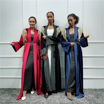 China Aksomo Abaja Kimono Musulmonų Suknelė, Hijab Abayas Moterims afrikos Skraiste Dubajus Caftan Maroko Kaftan Islamo Drabužių 2020 m.