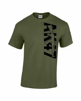 Vyrai Viršūnes Tees 2019 M. Vasaros Mados Naujų Atspausdinta Marškinėliai trumpomis Rankovėmis Vyrams AK 47 Šautuvas, Pistoletas Dydis Asmeninį T Shirts