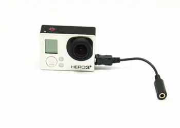 3.5 mm mini USB Mic Adapteris, Mikrofonas fr Gopro 3 3+ 4 Veiksmo Kameros