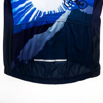 Dviračių Jersey dviratį ilgomis Rankovėmis Komanda lenktynių drabužių viršūnes Kvėpuojantis MTB dviračių džersis vyrų maillot dviračių homme BLue