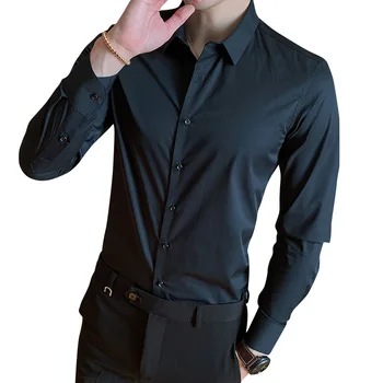 2021 Nauja Vyrų Marškinius Vyras Suknelė Marškinėliai Dryžuotas Vyrų Atsitiktinis ilgomis Rankovėmis Verslo Oficialų Pledas Marškiniai camisa socialinės