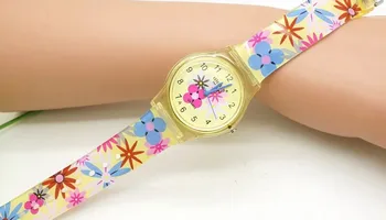 Vaikų animacinių filmų Mini Gėlių Dizainas Analoginiai laikrodžiai Moterims, atsparus Vandeniui Žiūrėti Berniukams, Mergaitėms, vaikams, Laikrodžiai studentų dovana laikrodis