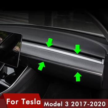 Už Tesla Model 3 Anglies Pluošto ABS Reikmenys Tesla Model Y Tris Apsaugos ModelY Model3 Automobilių Centras Konsolės Apdaila